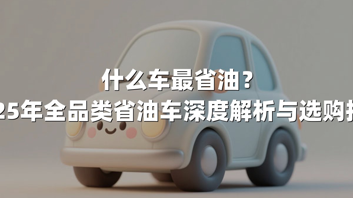 什么车最省油？2025年全品类省油车深度解析与选购指南