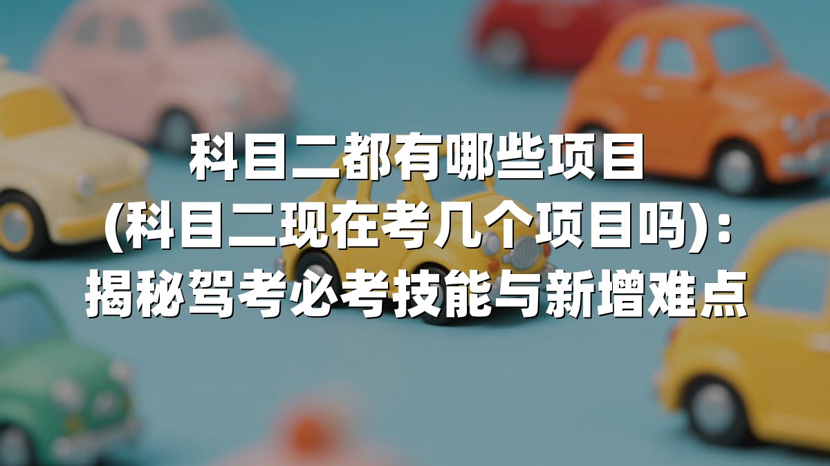科目二都有哪些项目(科目二现在考几个项目吗)：揭秘驾考必考技能与新增难点