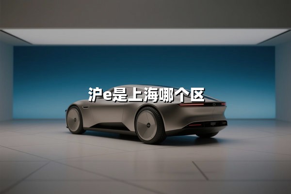 沪e是上海哪个区(沪e是上海哪个区的牌照)