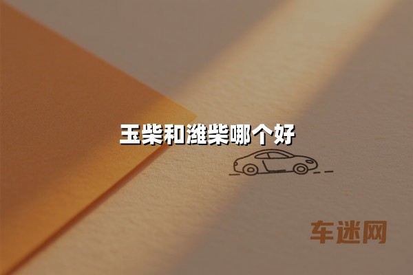 玉柴和潍柴哪个好（玉柴和潍柴哪个好一点更耐用）